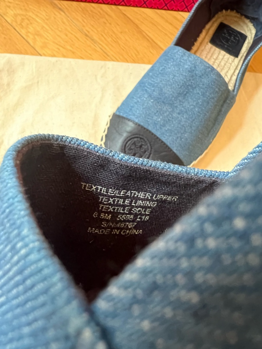 Tory Burch Color- Block Denim & Leather Espadrille - Picture 7 of 11